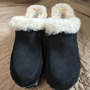 Ugg Kalie Suede Shearling Lined Clogs with Studs